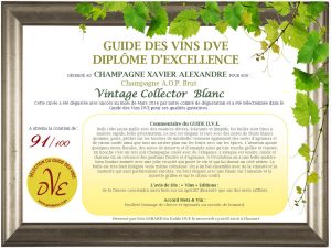 Diplôme du Guide DVE pour la cuvée Vintage Collector